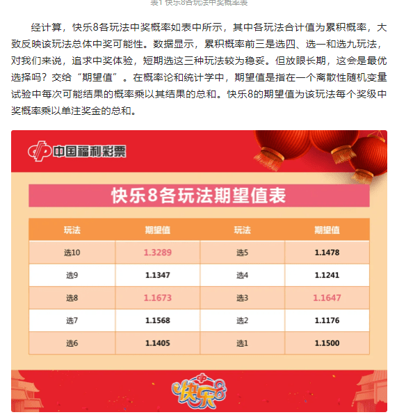 欢乐八中奖规律（欢乐8中奖概率）